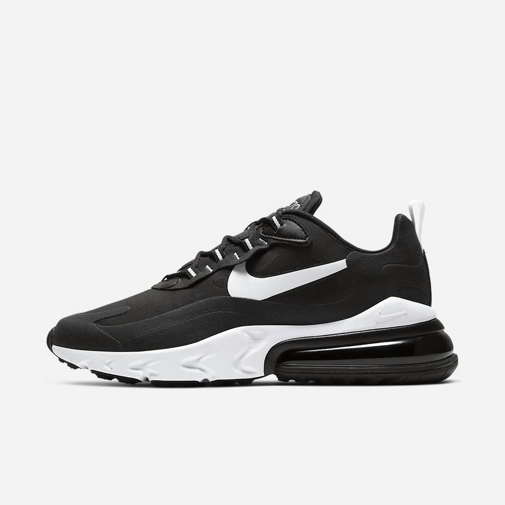 Sneakers Nike Air Max 270 React Noir 8529-037 Black/Black/White Homme | CUA-88232626